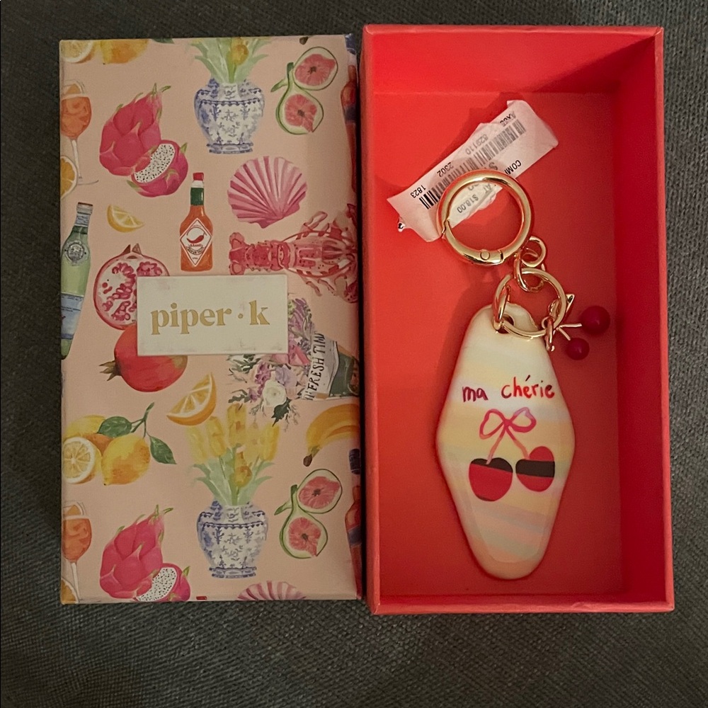 Viral Ma Cherie Cherry Piper Red and Gold Key Holder